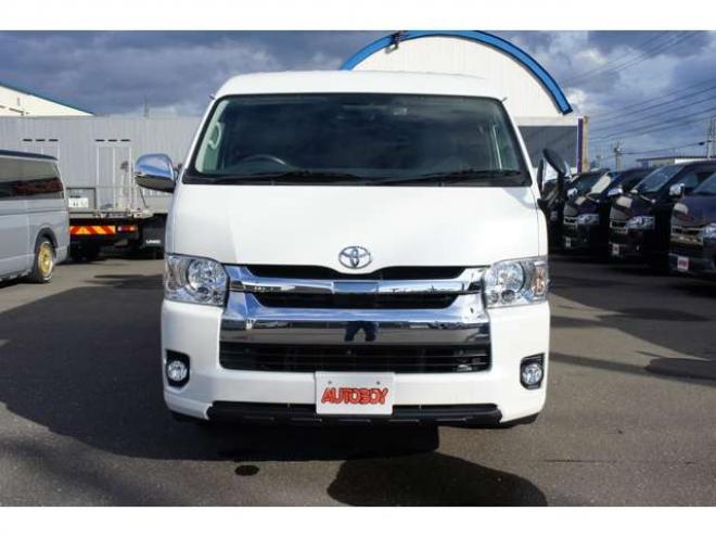 ハイエース2.7 GL ロング ミドルルーフ 4WD　リフトアップ仕様　415SAFARIフロントスポイラー　415COBRAバッドラッカーSD6　17インチAW　TOYOオープンカントリーA/T　215/60R17　後席リクライニング加工済　純正エンジンスターター　社外大型フリップダウン 2700