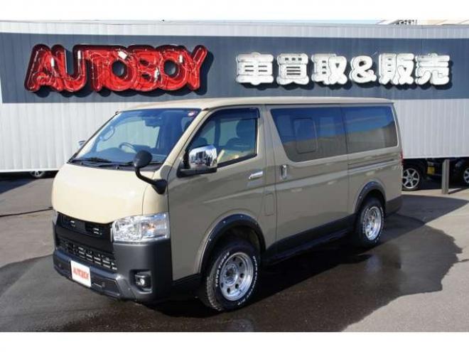 ハイエースバン2.8 スーパーGL ロング ディーゼルターボ 4WD　415SAFARIプロテクションキット　ALPINE BIG-X&フリップダウンモニター　415SAFARIオーダーデニムシートカバー　特注アルコア製16インチAW　TOYOオープンカントリーR/Tタイヤ 2800