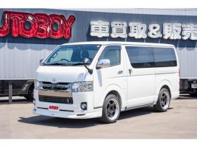 ハイエースバン　2.8 スーパーGL ダークプライムII ロングボディ ディーゼルターボ 4WD　8インチナビTV 両側パワスラ ベッドキット 2800