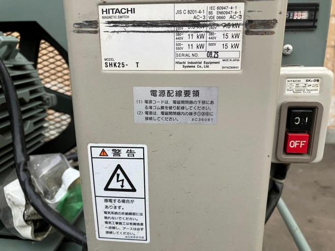 コンプレッサー日立　中古　三相200V　7.5馬力