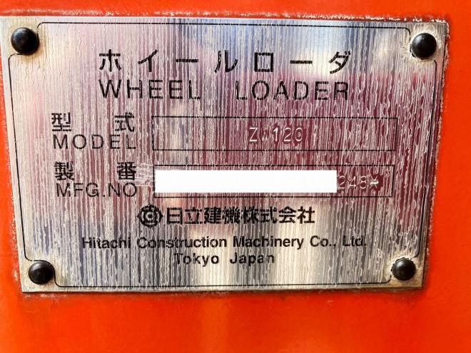 ホイールローダ日立　中古　ZW120　マルチプラウ