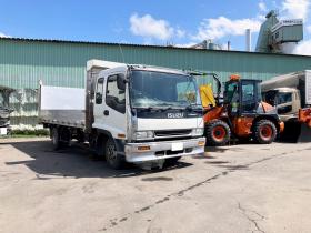 フォワード　中古　ワイドファームダンプ5000mm　中型トラック