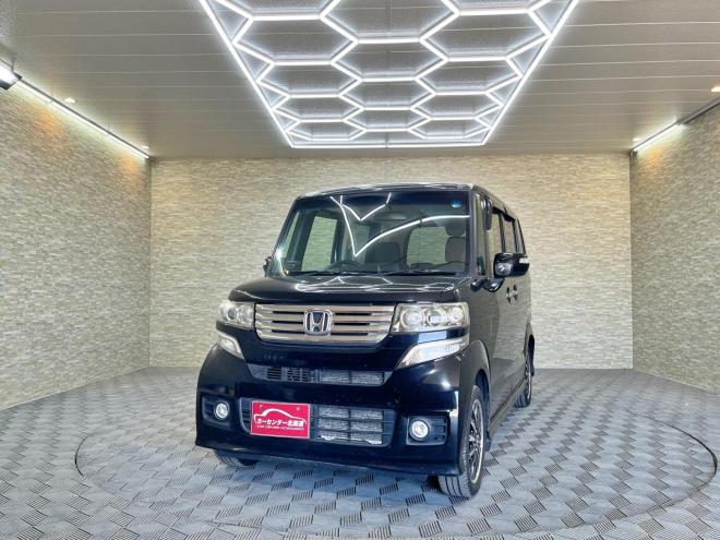 N-BOXGターボパッケージ 4WD 5年保証 スマキー 両側パワスラ ナビTV ETC  寒冷地仕様 禁煙 車検整備2年付 修復歴無