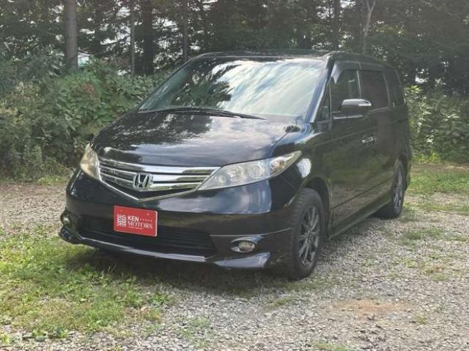 エリシオン2.4 G エアロ HDDナビスペシャルパッケージ 4WD　ABS　バックカメラ　盗難防止装置　エアコン　パワステ　パワーウィンドウ　HDDナビ　ETC　キーレス　3列シート　両側電動スライドドア　アルミホイール　DVD再生　CD　フォグランプ 2400
