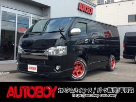 ハイエースバン　2.8 スーパーGL ダークプライムII ロングボディ ディーゼルターボ 4WD　リアヒーター&クーラー　プッシュスタート　スマートキー　ウッドコンビステアリング&シフトノブ　ステアリングスイッチ　横滑り防止装置　車線逸脱防止　衝突被害軽減ブレーキ　バックカメラ　ETC　　ドラレコ 2800
