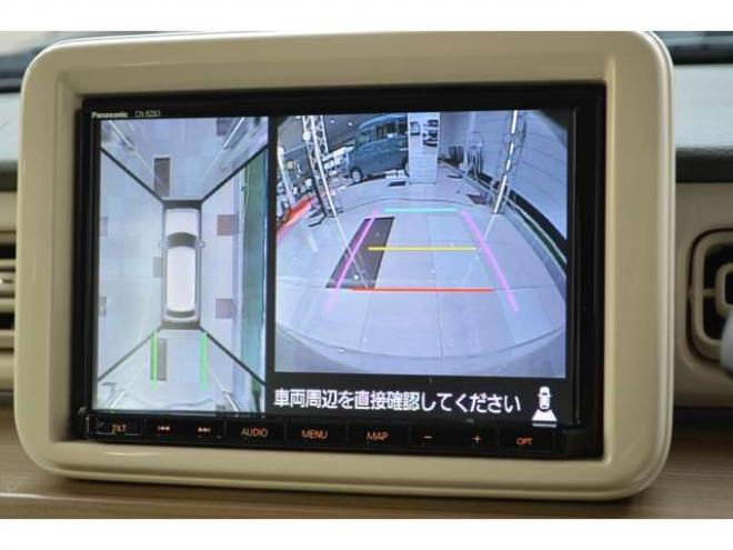 ラパンX 4WD　ワンオーナー車Sエネチャージ4WDアイドリングストップセーフティサポート搭載レーダブレーキサポート誤発信抑制機能全方位モニター付8インチナビTVバックカメラLEDライトETC 660