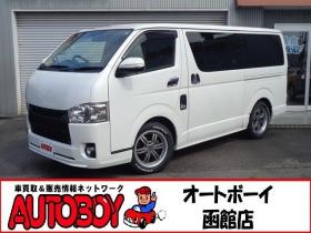 ハイエースバン　3.0 スーパーGL ダークプライム ロングボディ ディーゼルターボ 4WD　ワンオーナー　R6年タイミングベルト交換済　スマートキー　　社外ナビ　バックカメラ　フロント・サイドカメラ　バッドラッカー17インチアルミホイール　バッドフェイスボンネット 3000