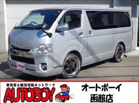 ハイエースバン　3.0 スーパーGL ロング ディーゼルターボ 4WD　R4年タイミングベルト交換　キーレス　ナビ　ワンセグ　バックカメラ　バッドラッカー17インチアルミホイール　415コブラボンネット・フロントスポイラー 3000