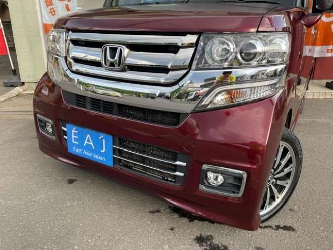 N-BOXカスタムG ターボ Lパッケージ 4WD　1年保証付 車検残 Bluetooth ナビ フルセグ バックカメラ エンジンスターター シートヒーター ドライブレコーダー 両側電動スライドドア ETC 660