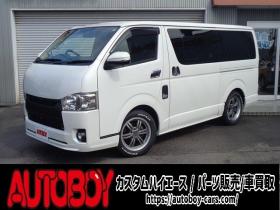 ハイエースバン　3.0 スーパーGL ダークプライム ロングボディ ディーゼルターボ 4WD　ワンオーナー　R6年タイミングベルト交換済　スマートキー　　社外ナビ　バックカメラ　フロント・サイドカメラ　バッドラッカー17インチアルミホイール　バッドフェイスボンネット 3000