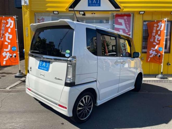 N-BOXカスタムG ターボSSパッケージ 4WD　1年走行距離無制限保証/両側パワースライドドア/Bluetooth/ナビ・フルセグTV/バックカメラ/純正ビルトインETC/前席シートヒーター/ハーフレザーシート/クルコン/車検整備2年付/修復歴無し/特別仕様車SSパッケージ 660