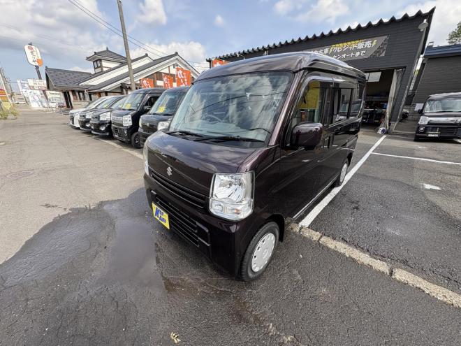 エブリィEVERY VAN 4WD JION TURBO一家に一台軽ぱこ入庫　TURBOです。寒冷地仕様　レーザーブレーキ　エンジンスタータ　VSC　AUTOライト　Bluetoothフルセグナビ　エンジンオイル交換　ATF交換 4WD 660 ５Dr