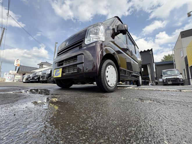 エブリィEVERY VAN 4WD JION TURBO一家に一台軽ぱこ入庫　TURBOです。寒冷地仕様　レーザーブレーキ　エンジンスタータ　VSC　AUTOライト　Bluetoothフルセグナビ　エンジンオイル交換　ATF交換 4WD 660 ５Dr