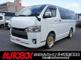 ハイエースバン　2.8 スーパーGL ダークプライムII ロングボディ ディーゼルターボ 4WD　ESSEXバージョン　FスポイラーVer3&サイドライナー&リアライナー　CRSフラットベッドキット　ESSEX　ENCD17インチAW　ヨコハマPARADA17インチ　ESSEX3Dフロアマット 2800