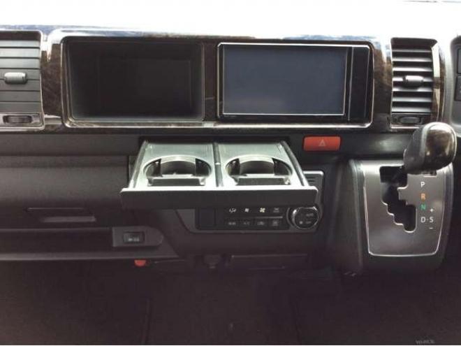 ハイエースバン2.7 スーパーGL ダークプライムII ワイド ミドルルーフ ロングボディ 4WD　寒冷地　リアヒーター&クーラー　Bカメラ　プッシュスタート　スマートキー　ウッドコンビステアリング&シフトノブ　全周囲カメラ　フルセグTV　純正SDナビ　ドライブレコーダー　電動格納ミラー　ETC 2700