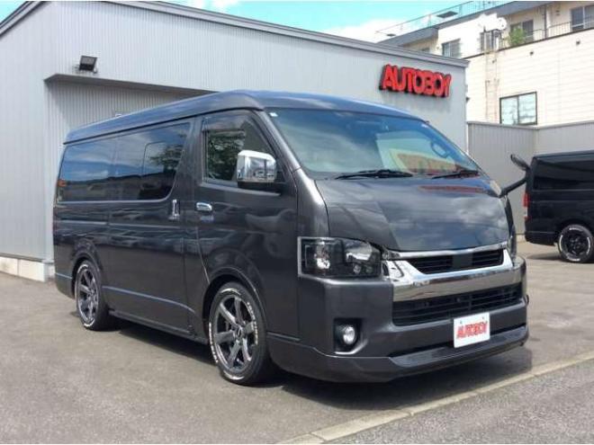 ハイエースバン2.7 スーパーGL ダークプライムII ワイド ミドルルーフ ロングボディ 4WD　寒冷地　リアヒーター&クーラー　Bカメラ　プッシュスタート　スマートキー　ウッドコンビステアリング&シフトノブ　全周囲カメラ　フルセグTV　純正SDナビ　ドライブレコーダー　電動格納ミラー　ETC 2700