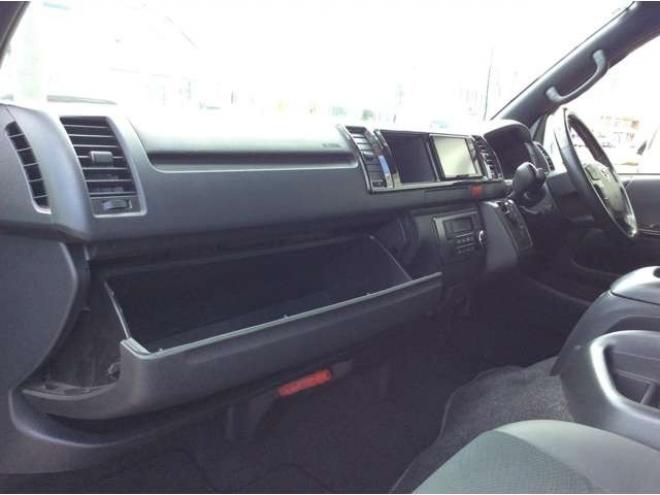 ハイエースバン2.7 スーパーGL ダークプライムII ワイド ミドルルーフ ロングボディ 4WD　寒冷地　リアヒーター&クーラー　Bカメラ　プッシュスタート　スマートキー　ウッドコンビステアリング&シフトノブ　全周囲カメラ　フルセグTV　純正SDナビ　ドライブレコーダー　電動格納ミラー　ETC 2700