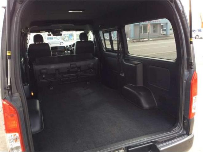 ハイエースバン2.7 スーパーGL ダークプライムII ワイド ミドルルーフ ロングボディ 4WD　寒冷地　リアヒーター&クーラー　Bカメラ　プッシュスタート　スマートキー　ウッドコンビステアリング&シフトノブ　全周囲カメラ　フルセグTV　純正SDナビ　ドライブレコーダー　電動格納ミラー　ETC 2700