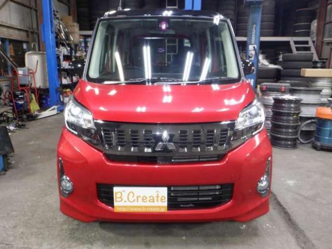 eKスペースカスタム G eアシスト 4WD　本州仕入・ナビ・TV・Bカメラ・パワスラ・スマートキー・プッシュスタート・HID・衝突軽減・アイドリングストップ・フォグランプ・リア席サーキュレーター・純正AW 660