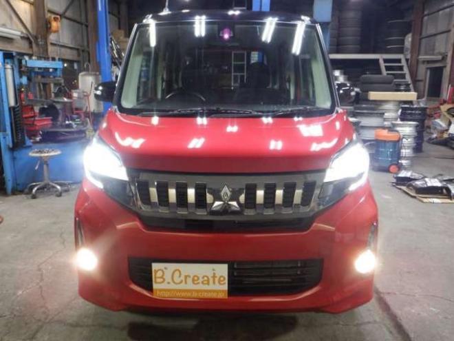 eKスペースカスタム G eアシスト 4WD　本州仕入・ナビ・TV・Bカメラ・パワスラ・スマートキー・プッシュスタート・HID・衝突軽減・アイドリングストップ・フォグランプ・リア席サーキュレーター・純正AW 660
