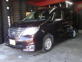 セレナ　2.0 ハイウェイスター Vセレクション+SafetyII 4WD　本州仕入・後期型・ナビ・TV・B/T・アラウンドビューモニター・両側電動・リアヒーター・フリップダウンモニター・LEDヘッドライト・インテリキー・プッシュスタート・クルコン・アイドリングストップ・ 2000