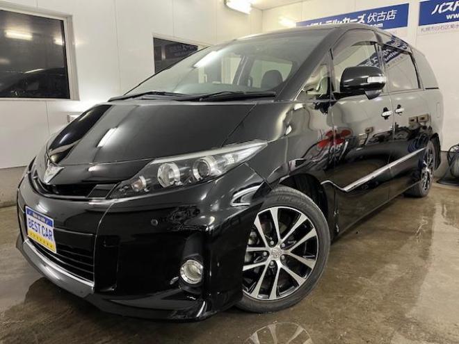 エスティマアエラス　プレミアムエディション　本州仕入　後期型　禁煙車　ＷＡＫＯＳバリアスコーティング済　純正１８インチＡＷ　社外１６ＡＷ＋スタッドレスタイヤ付　両側パワースライドドア　純正ハーフレザーシート　純正ナビ（フルセグ地デジ　ＤＶＤ再生　Ｂｌｕｅｔｏｏｔｈ）＋バックカメラ　前後ドライブレコーダー　ＰＵＳＨスタート　スマートキー　クルーズコントロール　タイミングチェーン車　ＨＩＤ ヘッドライト　ビルトインＥＴＣ 4WD 2400 5Dr
