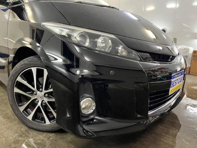 エスティマアエラス　プレミアムエディション　本州仕入　後期型　禁煙車　ＷＡＫＯＳバリアスコーティング済　純正１８インチＡＷ　社外１６ＡＷ＋スタッドレスタイヤ付　両側パワースライドドア　純正ハーフレザーシート　純正ナビ（フルセグ地デジ　ＤＶＤ再生　Ｂｌｕｅｔｏｏｔｈ）＋バックカメラ　前後ドライブレコーダー　ＰＵＳＨスタート　スマートキー　クルーズコントロール　タイミングチェーン車　ＨＩＤ ヘッドライト　ビルトインＥＴＣ 4WD 2400 5Dr