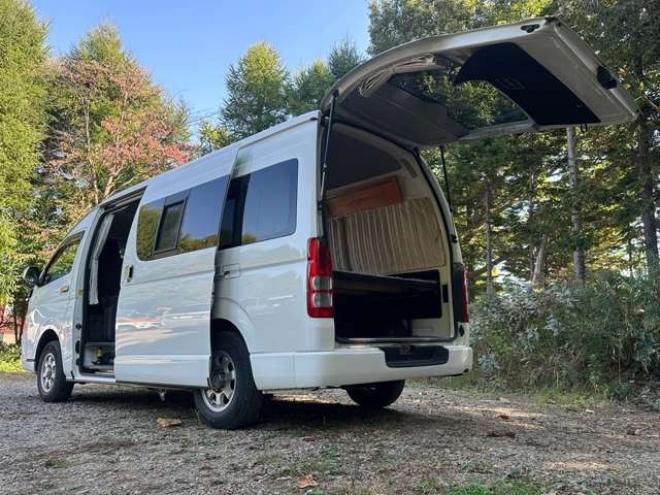 ハイエースバン2.7 DX ワイド スーパーロング ハイルーフ GLパッケージ 4WD ハイルーフ サブバッテリー ベットキット ワンオーナー パワステ パワーウィンドウ キーレス 片側スライドドア 2700