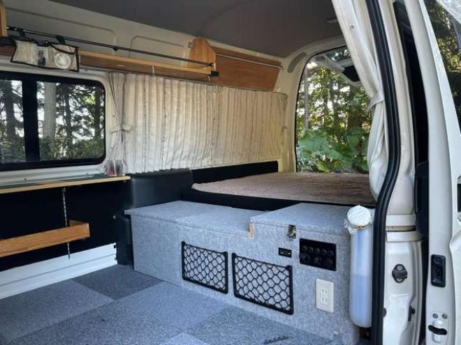 ハイエースバン2.7 DX ワイド スーパーロング ハイルーフ GLパッケージ 4WD ハイルーフ サブバッテリー ベットキット ワンオーナー パワステ パワーウィンドウ キーレス 片側スライドドア 2700