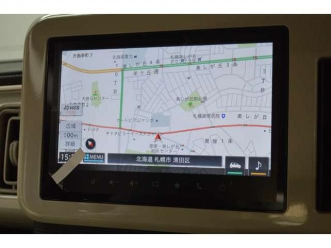 ワゴンRスマイルハイブリッド X 4WD クリームコーデセーフティサポートスズキコネクト対応9インチ全方位ナビLEDハイブリット4WDセーフティサポート搭載アイドリングストップハイビームアシストLEDライト両側オートスライドドアパーキングセンサー 登録済未使用車 660