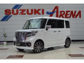 スペーシア カスタム ハイブリッド XSターボ 4WD ワンオーナー車ハイブリッド4WDターボセーフティサポート搭載デュアルカメラブレーキサポート後退時ブレーキサポート両側オートスライドドア全方位モニター付8インチナビTVバックカメラアダプティブクルコンLED 660