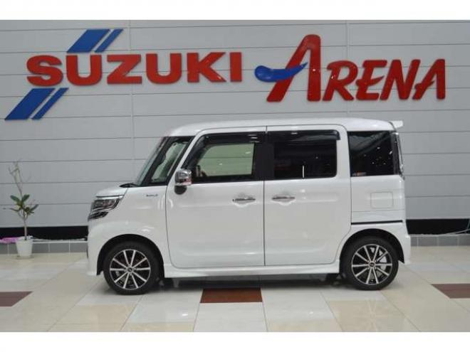 スペーシアカスタム ハイブリッド XSターボ 4WD ワンオーナー車ハイブリッド4WDターボセーフティサポート搭載デュアルカメラブレーキサポート後退時ブレーキサポート両側オートスライドドア全方位モニター付8インチナビTVバックカメラアダプティブクルコンLED 660