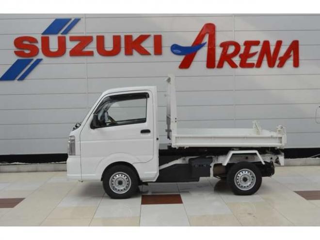 キャリー浅底ダンプ 1方開 4WD 浅底ダンプワンオーナー車5速マニュアルセーフティサポート搭載デュアルセンサーブレーキサポート誤発信抑制機能横滑り防止装置キーレスエントリー電動油圧式ダンプ 660