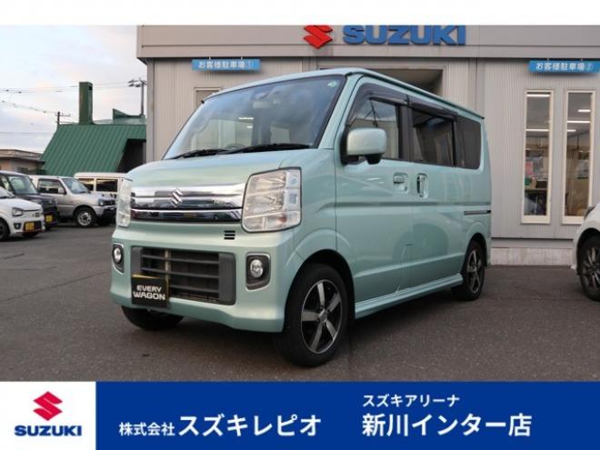 エブリィワゴン PZターボ 4WD　社外フルセグナビ　バックカメラ　社外前後ドライブレコーダー　ETC　シートヒーター　助手席側電動スライドドア　レーダーブレーキサポート 660