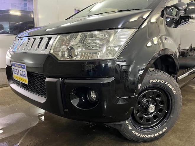 デリカＤ：５　Ｇパワーパッケージ　本州仕入　ワンオーナー　寒冷地仕様　デイトナ１６インチホイール＋ＴＯＹＯオープンカントリーホワイトレター　純正１８ＡＷ＋スタッドレスタイヤ付　新品ＪＡＯＳブラックマッドガード　両側パワースライドドア　アルパインＨＤＤナビ（フルセグ地デジ　ＤＶＤ再生　Ｂｌｕｅｔｏｏｔｈ）＋バックカメラ　アルパイン製リアフリップダウンモニター　リアスポイラー　クルーズコントロール　スマートキー　パドルシフト　横滑り防止装置　盗難防止装置　リアヒーター　ＨＩＤ　ＥＴＣ 4WD 2400 5Dr