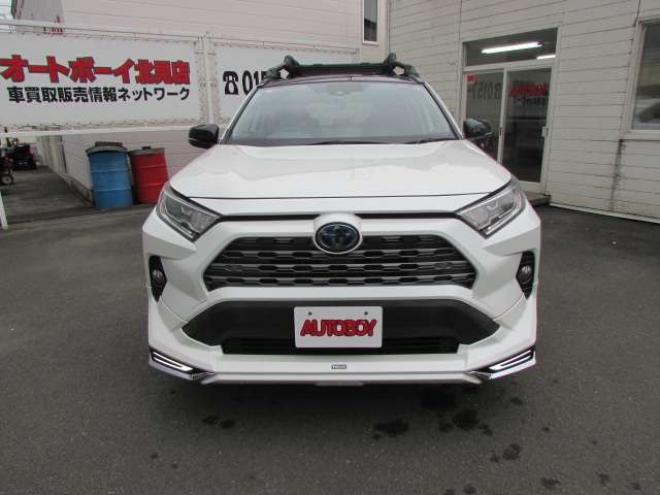 RAV-42.5 ハイブリッド G E-Four 4WD ヒッチメンバー/パワーバックドア/アップサス/モデリスタエアロ/サンルーフ/ビルトインETC/シートヒーター/ステアリングヒーター/フルセグTV/バックカメラ/サイドカメラ/ 2500