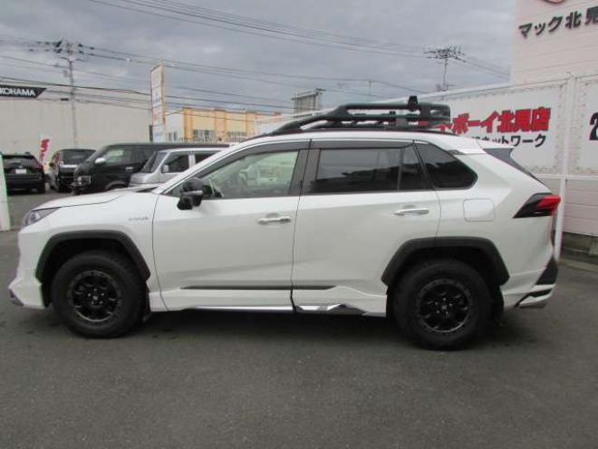 RAV-42.5 ハイブリッド G E-Four 4WD ヒッチメンバー/パワーバックドア/アップサス/モデリスタエアロ/サンルーフ/ビルトインETC/シートヒーター/ステアリングヒーター/フルセグTV/バックカメラ/サイドカメラ/ 2500