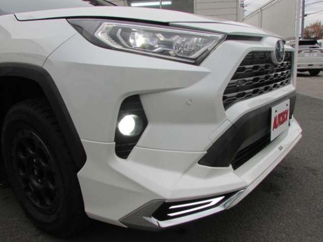 RAV-42.5 ハイブリッド G E-Four 4WD ヒッチメンバー/パワーバックドア/アップサス/モデリスタエアロ/サンルーフ/ビルトインETC/シートヒーター/ステアリングヒーター/フルセグTV/バックカメラ/サイドカメラ/ 2500