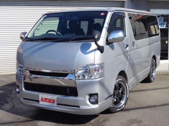 ハイエースバン3.0 スーパーGL ロング ディーゼルターボ 4WD R4年タイミングベルト交換 キーレス ナビ ワンセグ バックカメラ バッドラッカー17インチアルミホイール 415コブラボンネット・フロントスポイラー 3000