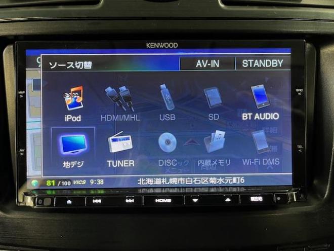 マークXジオ２４０　エアリエル　寒冷地仕様　禁煙車　ＷＡＫＯＳバリアスコーティング済　社外１７インチＡＷ　純正１６ＡＷ＋スタッドレスタイヤ付　ケンウッドナビ（フルセグ地デジ　ＤＶＤ再生　Ｂｌｕｅｔｏｏｔｈ）　ＰＵＳＨスタート　スマートキー　フロントガラス熱線　横滑り防止装置　タイミングチェーン車　ＨＩＤヘッドライト 4WD 2400 5Dr