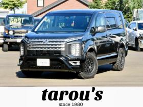 デリカ D;5 4WD 本州仕入 アイガーグレーメタリック 社外アルミ ジオランダー16インチM/Tタイヤ フロントガード 純正ナビ 両側電動スライドドア パワーバックドア