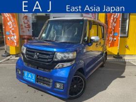 N-BOX　カスタムG ターボ Lパッケージ 2トーンカラースタイル 4WD　1年走行距離無制限保証/Bluetooth/フルセグTV/両側パワースライドドア/バックカメラ/純正エンジンスターター/純正プレミアムインターナビ/ハーフレザーシート/前席シートヒータ/HID/車検整備2年付/修復歴無し 660