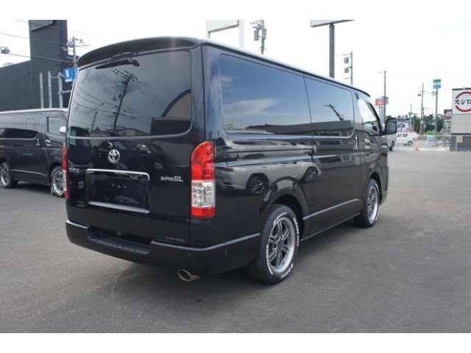 ハイエースバン2.8 スーパーGL ダークプライムII ロングボディ ディーゼルターボ 4WD　415COBRA　クリーンルック3Fスポ&BY2ボンネット&ステージ2ルーフスポ&バッドラッカーIII17インチAW&フラットベッドキット　ヨコハマPARADA17インチ　デジタルインナー　パノラマモニター　両側パワースライドドア 2800