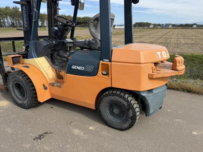 フォークリフト激レア！サイドシフト&ヒンジ付き！トヨタ 7FD25 ダブルタイヤ 