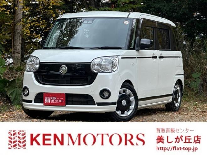 ムーヴキャンバスX ブラックアクセント リミテッド SAIII 4WD　記録簿　地デジナビ　バックカメラ　純正エンジンスターター　両側パワースライドドア　ETC　ドライブレコーダー　パワステ　パワーウィンドウ　社外アルミ　ABS　キーレスエントリー　ダウンサス(純正積込) 660