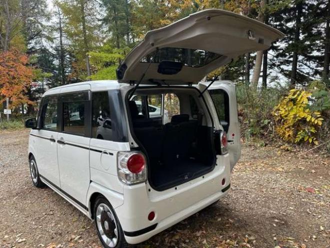 ムーヴキャンバスX ブラックアクセント リミテッド SAIII 4WD　記録簿　地デジナビ　バックカメラ　純正エンジンスターター　両側パワースライドドア　ETC　ドライブレコーダー　パワステ　パワーウィンドウ　社外アルミ　ABS　キーレスエントリー　ダウンサス(純正積込) 660