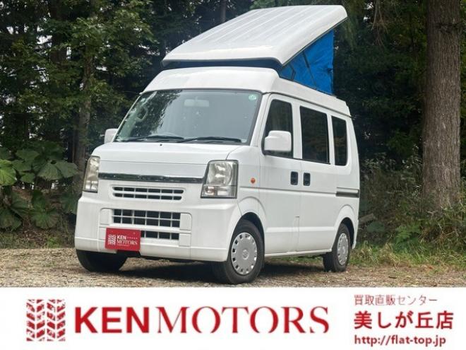 エブリィジョイン ハイルーフ 4WD　ポップアップルーフ　FFヒーター　サブバッテリー　700Wインバータリアヒーター　シンク　給水タンク　テーブル　禁煙車　パワステ　パワーウィンドウ　キーレス 660