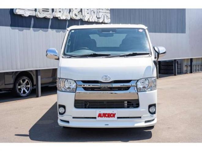 ハイエースバン2.8 スーパーGL ダークプライムII ロングボディ ディーゼルターボ 4WD　モデリスタフロントスポイラー　ワーク18インチAW　8インチナビTV 両側電動パワースライドドア 415COBRAフラットキット(ベッドキット) 2800