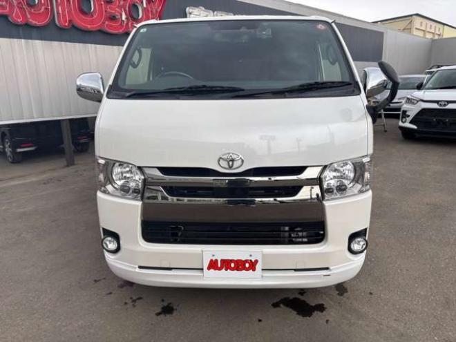 レジアスエース2.8 スーパーGL ダークプライムII ロングボディ ディーゼルターボ 4WD　415COBRA　クリーンルック3フロントスポイラー　ステージ2ルーフスポイラー　バッドラッカーIII17インチAW　ヨコハマPARADA215/60R17　両側パワースライドドア　ETC 2800