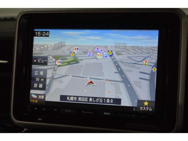 スペーシアカスタム ハイブリッド XSターボ 4WD　ワンオーナー車ハイブリッド4WDターボセーフティサポート搭載デュアルカメラブレーキサポート後退時ブレーキサポート両側オートスライドドア全方位モニター付8インチナビTVバックカメラアダプティブクルコンLED 660